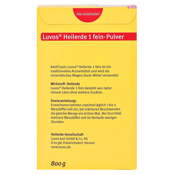 Luvos-Heilerde 1 fein Pulver, 800 g