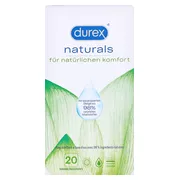DUREX Naturals Kondome mit Gleitgel, 2 x 10 St.