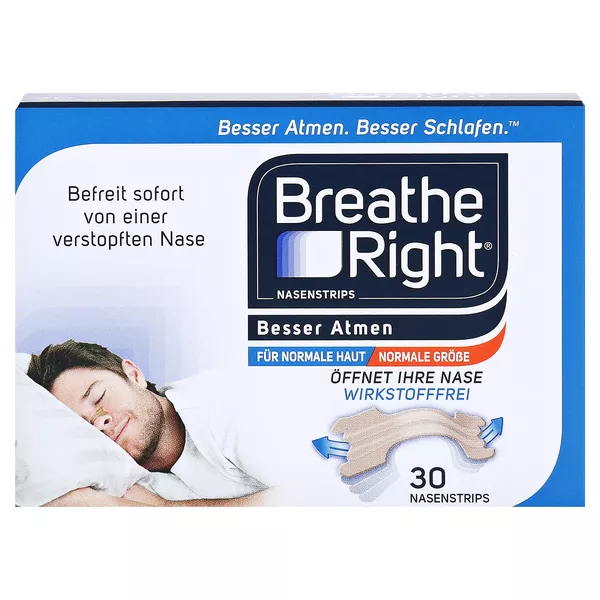 Besser Atmen Breathe Right Nasenpflaster Beige Normal 30 St