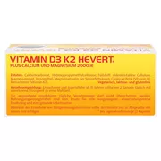 Vitamin D3 K2 Hevert plus Ca Mg 2000 IE/ 120 St