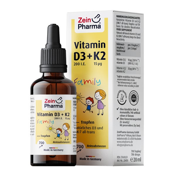 Vitamin D3 + K2 MK-7 Family Tropfen 20 ml