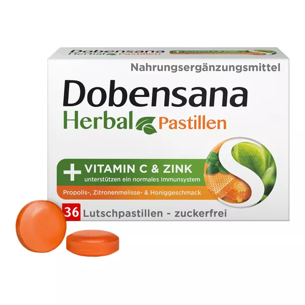 Dobensana Herbal Propolis-, Zitronenmelisse-, Honiggeschmack, 36 St.
