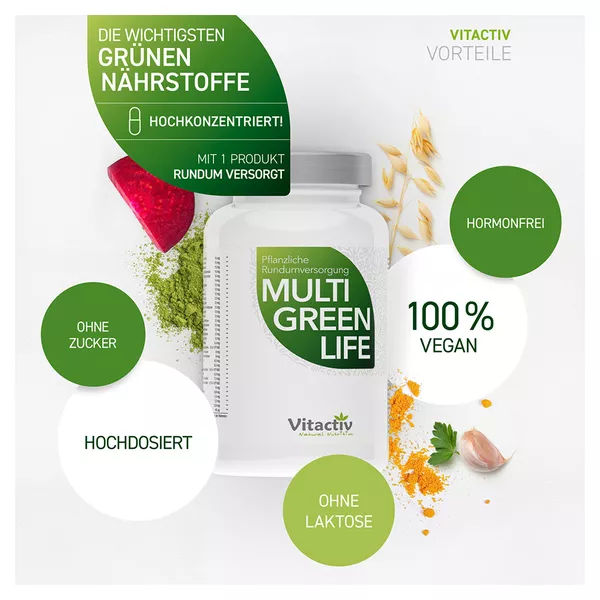MULTI GREEN LIFE - Vitamine & Mineralien 90 St