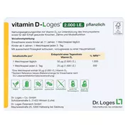 vitamin D-Loges 2.000 I.E. pflanzlich 120 St
