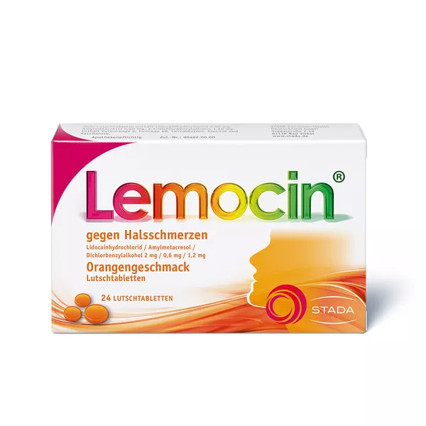 Lemocin gegen Halsschmerzen Orangengeschmack 24 St