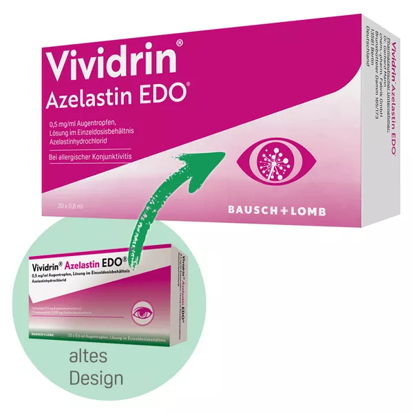 Vividrin Azelastin EDO Akuthilfe bei Heuschnupfen und Allergien 20X0,6 ml