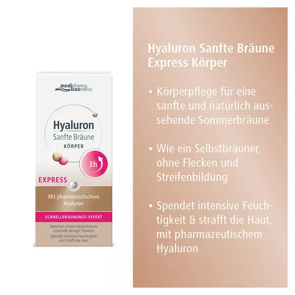medipharma cosmetics Hyaluron Sanfte Bräune Express Körper 150 ml