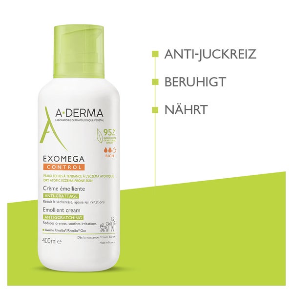 A-Derma EXOMEGA Control Rückfettende Creme 400 ml