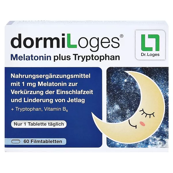 dormiLoges Melatonin plus Tryptophan 60 St