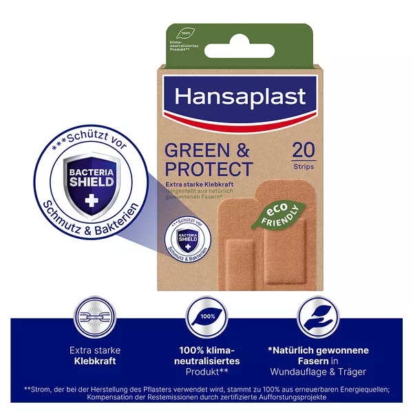 Hansaplast Green & Protect Pflasterstrip 20 St
