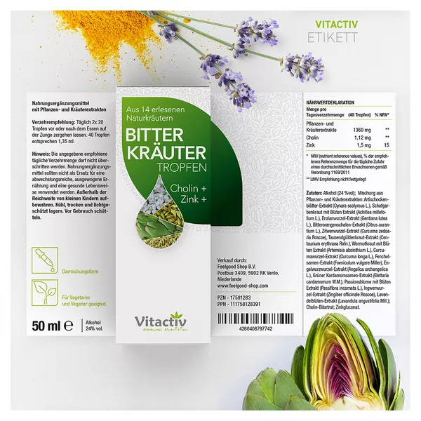 Vitactiv Bitterkräuter Tropfen 50 ml