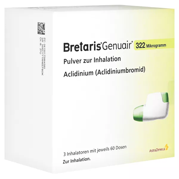 BRETARIS Genuair 322 µg Pulver z.Inhalation 3x60ED 180 Sp
