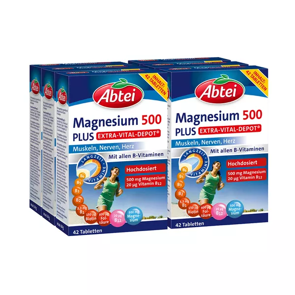 Abtei Magnesium 500 Plus Extra-Vital-Dep, 6 x 42 St.