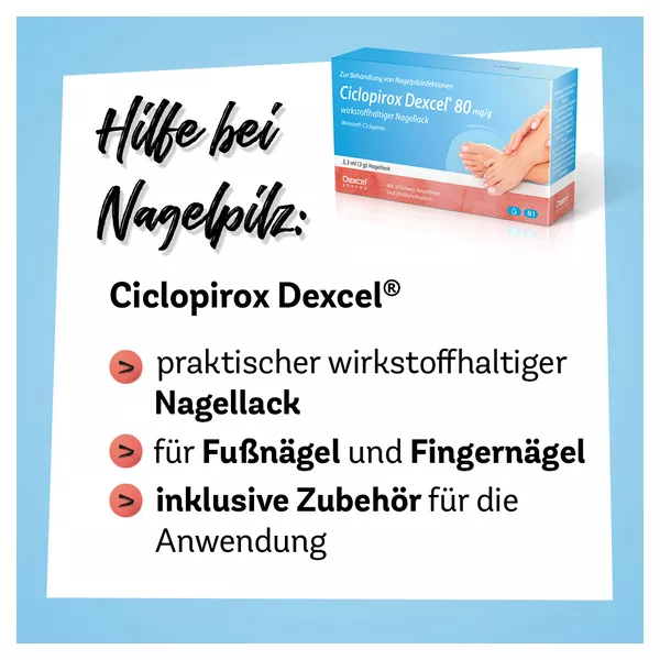 Ciclopirox Dexcel 80 mg pro g 6,6 ml
