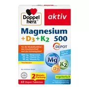 Doppelherz Magnesium 500 + D3 + K2Depot 60 St