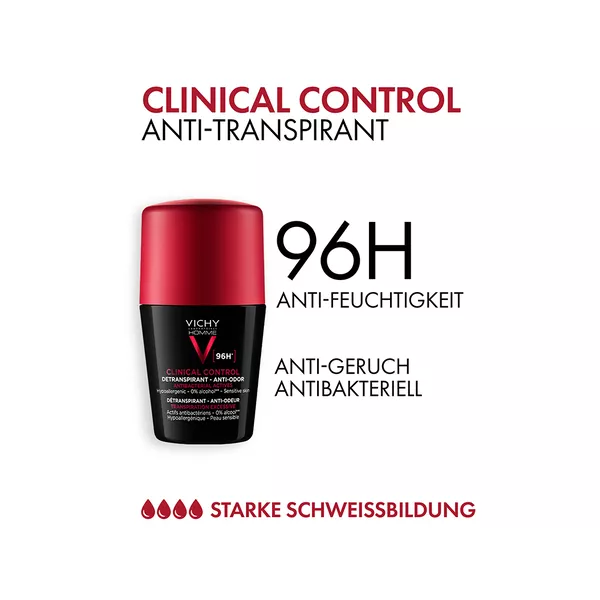 Vichy Homme Deo Clinical Control 96h Rol 50 ml