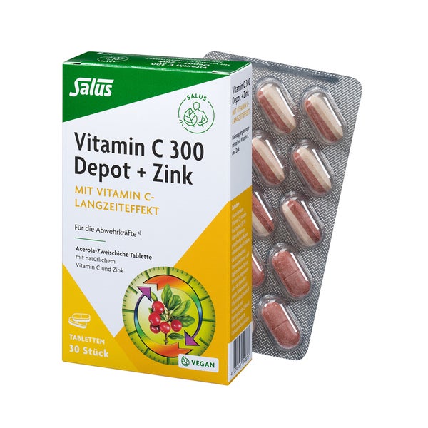 Vitamin C 300 Depot+Zink Salus Tabletten 30 St