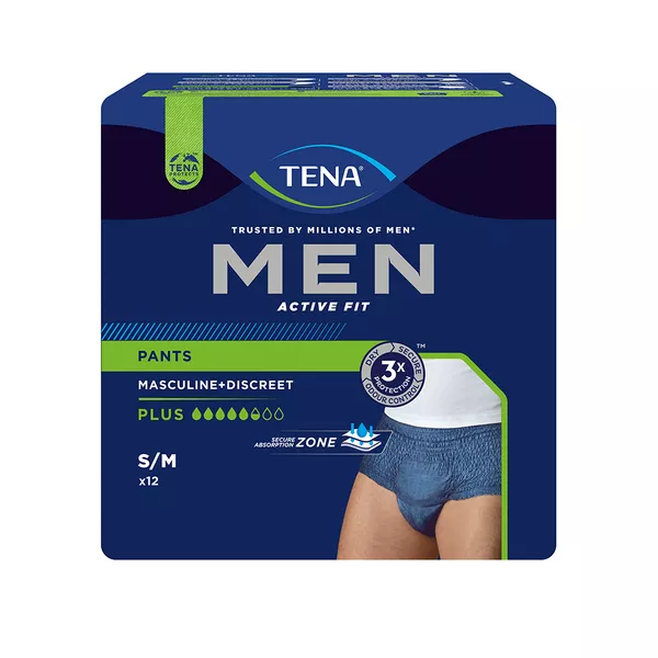 Tena Men Act.fit Inkontinenz Pants Plus S/m Blau 4X12 St
