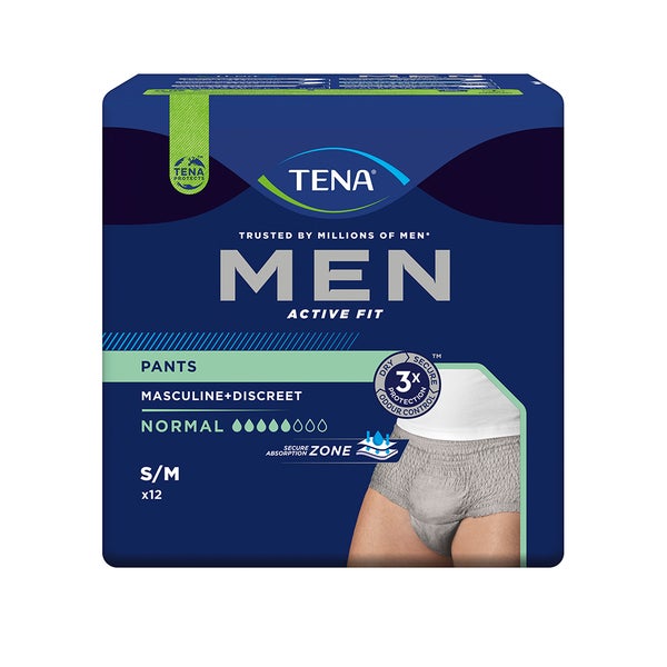 TENA Men Active Fit Pants Normal grau S/M 12 St
