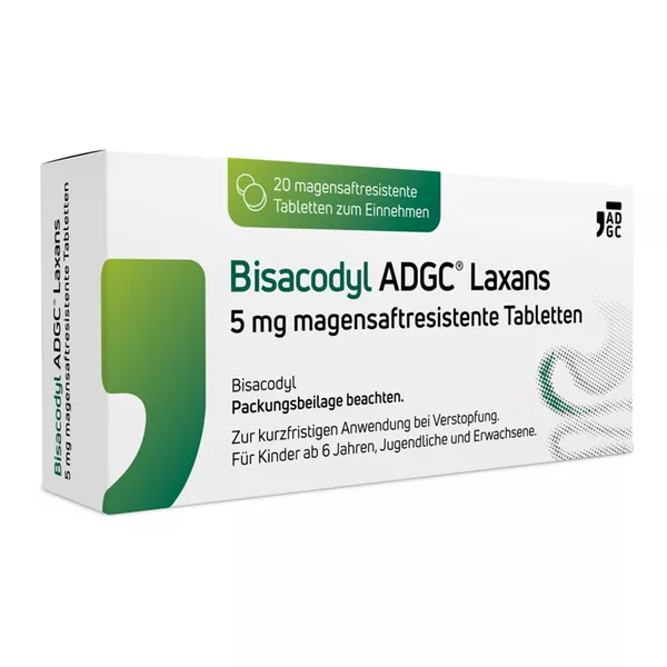 Bisacodyl ADGC Laxans 5 mg magensaftres. 20 St