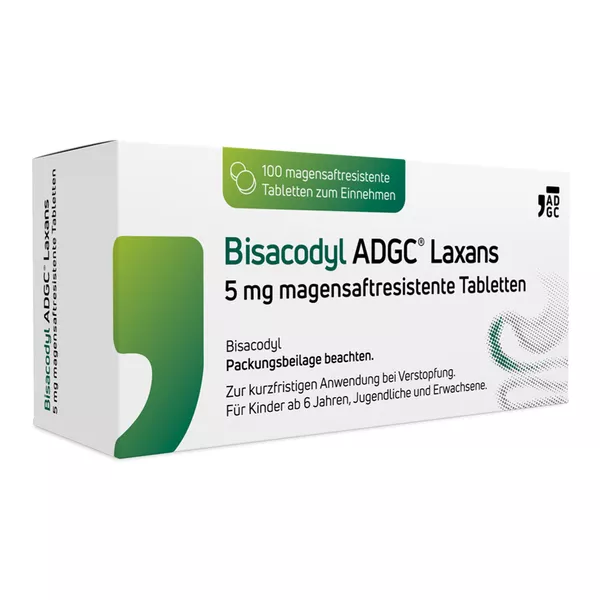 Bisacodyl ADGC Laxans 5 mg magensaftres. 100 St