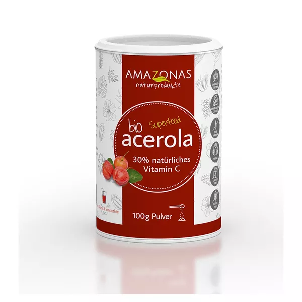 Acerola 100% Bio 30% Nat. Vit. C Ohne Zusätze 100 g