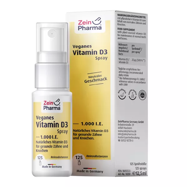 Veganes Vitamin D3 Spray 1000IE 12,5 ml