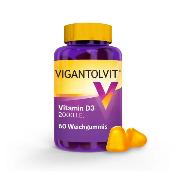 VIGANTOLVIT 2000 I.E. Vitamin D Weichgummis, 60 St.