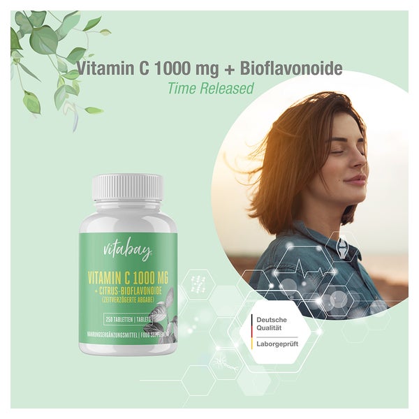 Vitamin C + Bioflavonoide 1000 mg vegan 250 St