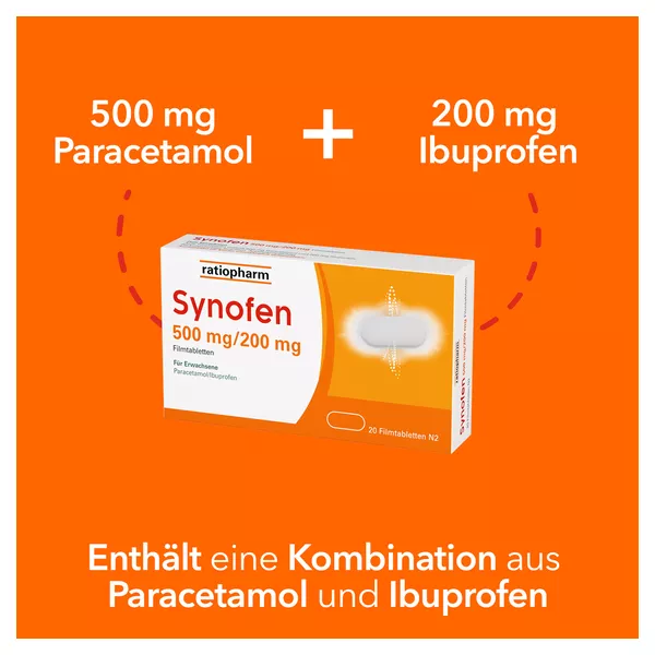 Synofen 500 Mg/200 mg Filmtabletten 20 St