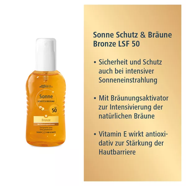 medipharma Sonne Schutz & Bräune LSF 50 Pumpspray 200 ml