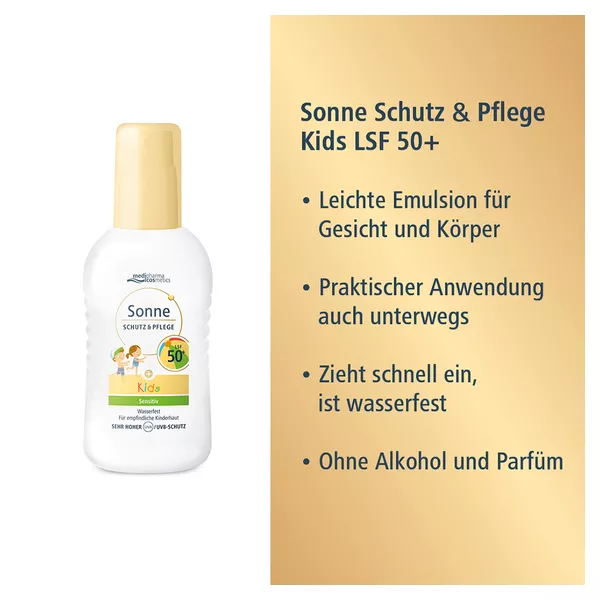 medipharma Sonne Schutz & Pflege KIDS LSF 50+ Pumpspray 200 ml
