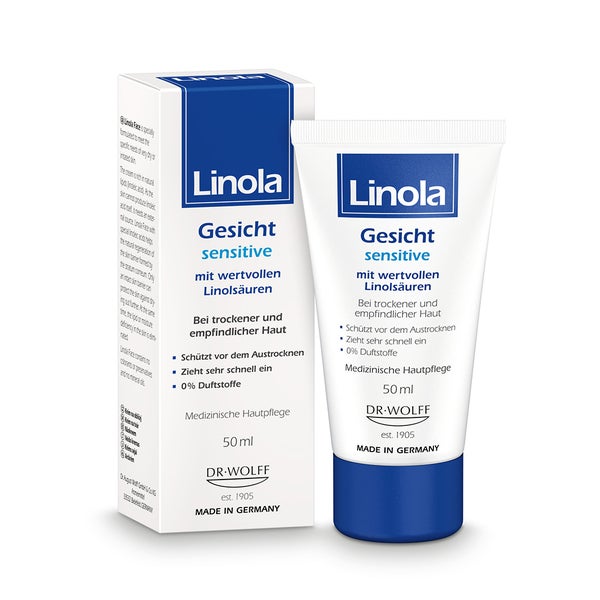 Linola Gesicht sensitive - Gesichtscreme ohne Duftstoffe 50 ml