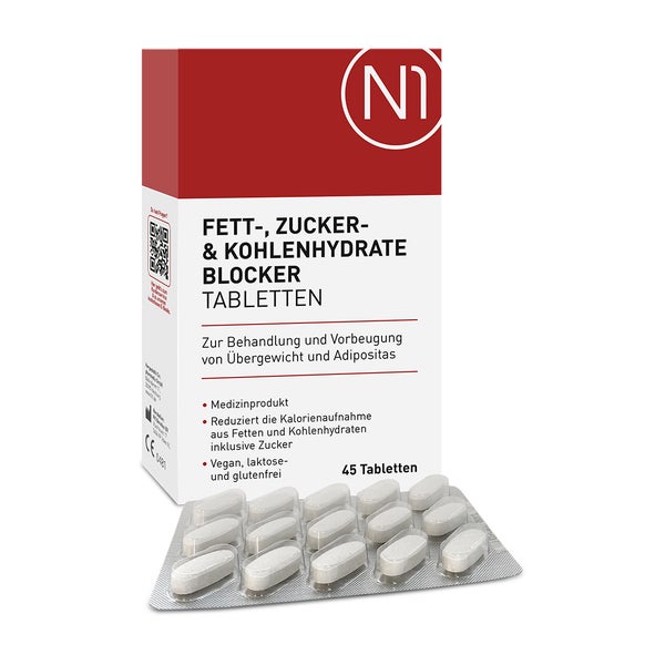 N1 Fett-, Zucker- & Kohlenhydrate Blocker Tabletten 45 St