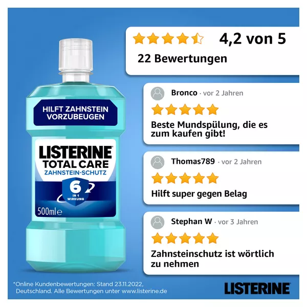 LISTERINE Total Care Zahnstein-Schutz, 500 ml