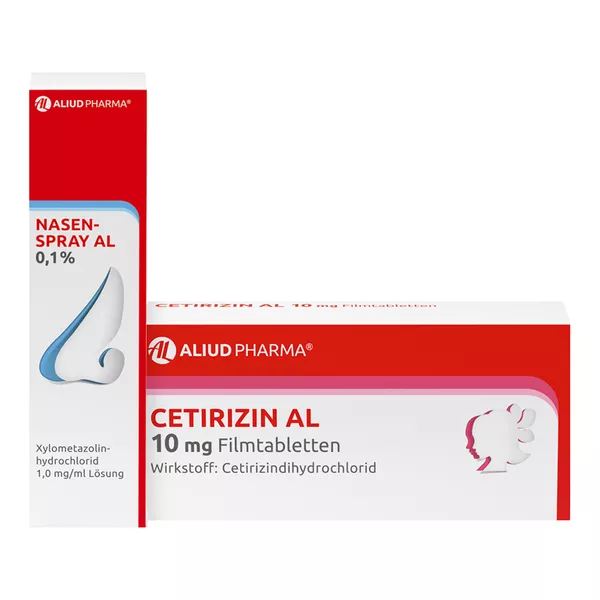 Allergie-Set Aliud Pharma Cetirizin AL 10 mg + Nasenspray AL 0 1%, 1 Set