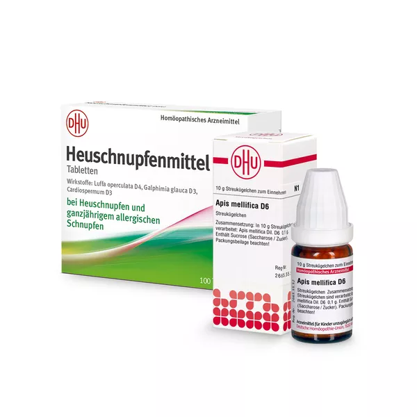 Allergie-Set Homöopathie Heuschnupfenmittel DHU Tabletten + DHU Apis Mellifica D6