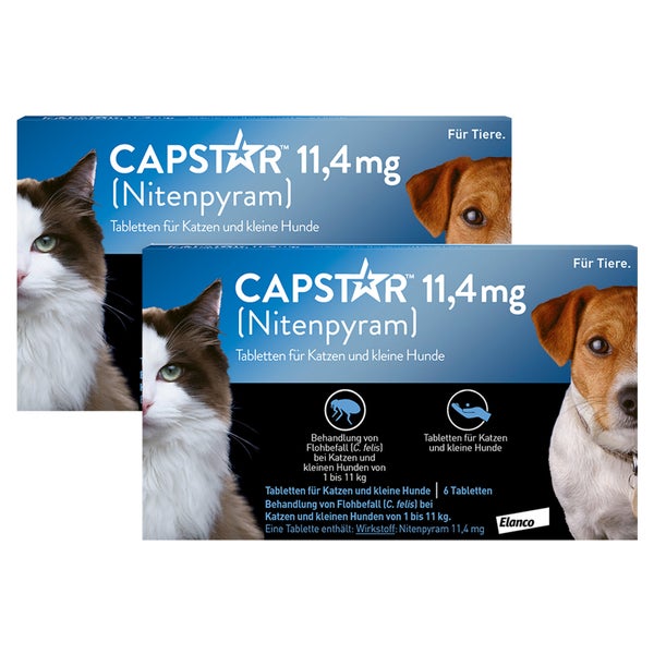 Capstar Tab Hunde bis 11 kg und Katzen 2X6 St