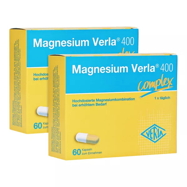 Magnesium Verla 400 Kapseln 2X60 St
