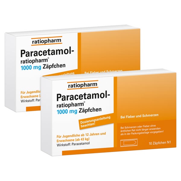 Paracetamol ratiopharm 1.000 mg 2X10 St