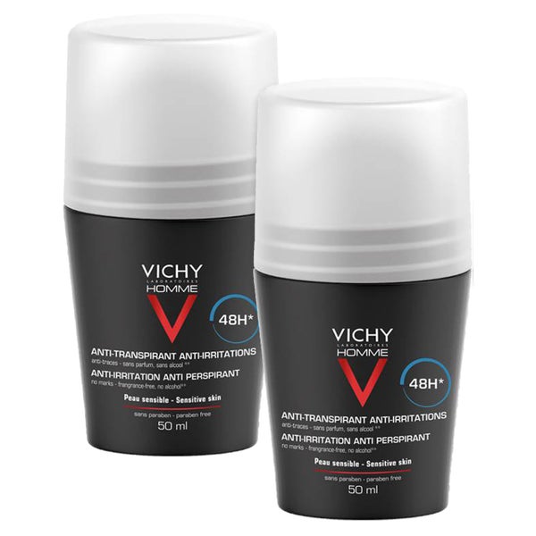 Vichy Homme Deo Roll-On für empf Haut 2X50 ml