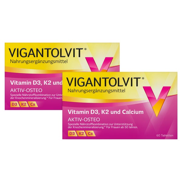 VIGANTOLVIT Vitamin D3 K2 Kalzium 2X60 St