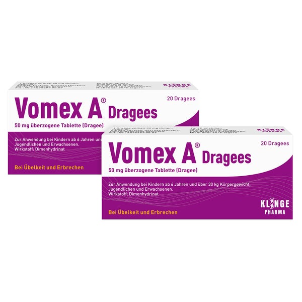 VOMEX A DRAGEES 50MG 2X20 St